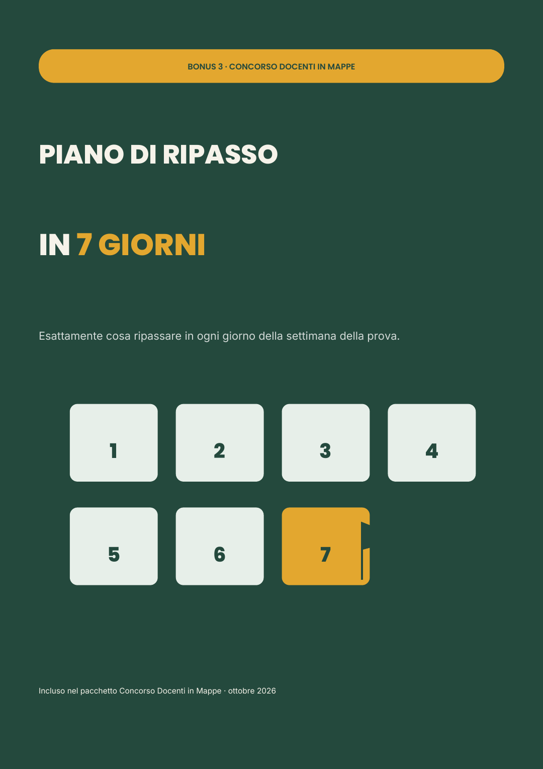 E-book Piano di ripasso in 7 giorni